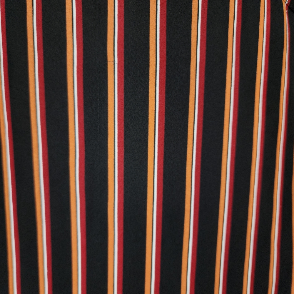 Women Premise V Neck Multi Stripe Tunic Blouse w/Splt Flare Cuffs Sz.M (EUC) - Picture 2 of 3